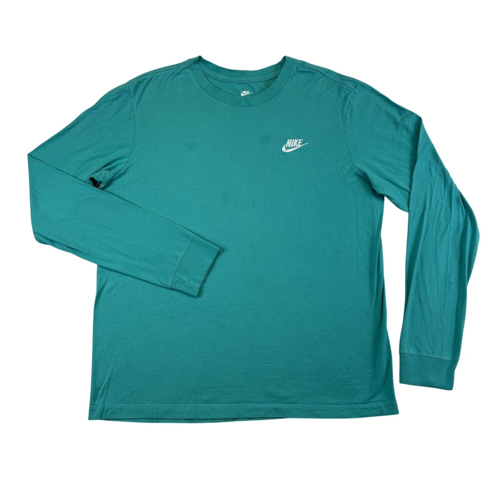 Nike Shirt Womens Medium Long Sleeve The Nike Tee Swoosh Logo Crew Neck Basic